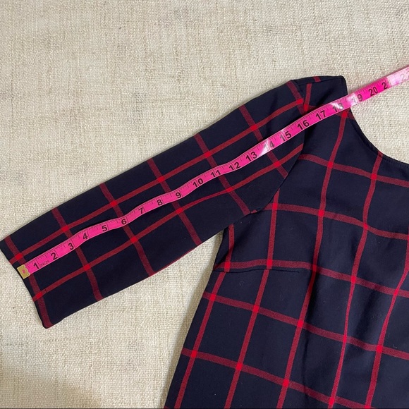 MNG Women’s Plaid Scoop Back Shift Dress - Picture 14 of 14